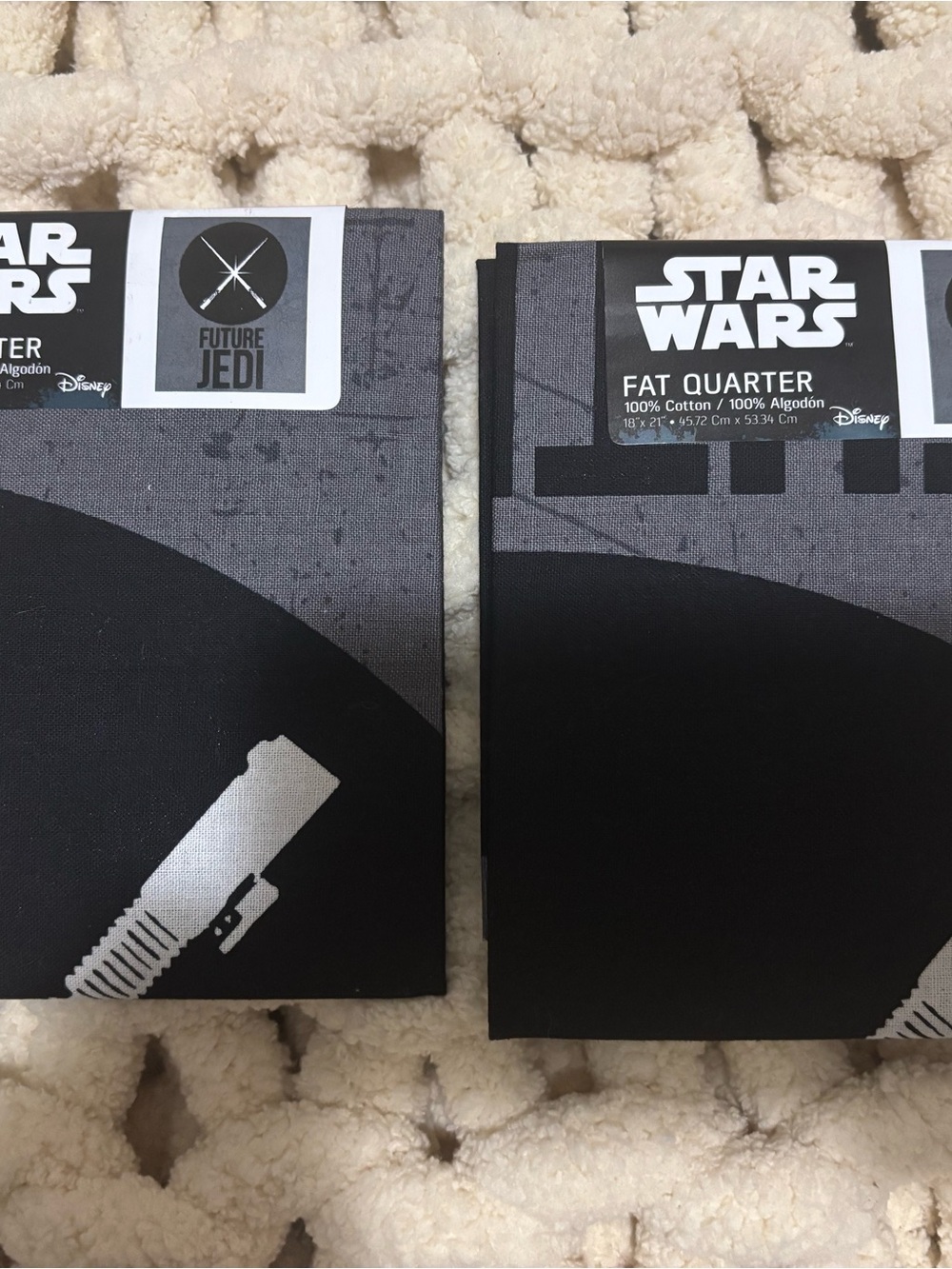 Star Wars Black & Gray 'Future Jedi' Cotton Fat Quarters